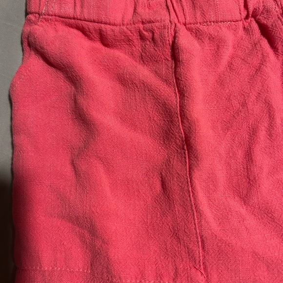 Umgee NWT Pink Wide Leg Ruffled Pants Raw Hem Linen Blend Sz S - Picture 3 of 4